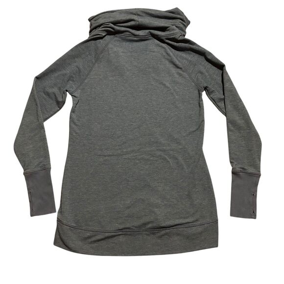 Athleta Cowl Neck Sweatshirt in Heathered Blue- Size S - Picture 2 of 7